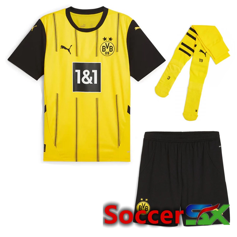 Dortmund BVB Away kit Soccer Jersey (Shorts + Socks) 2024/2025