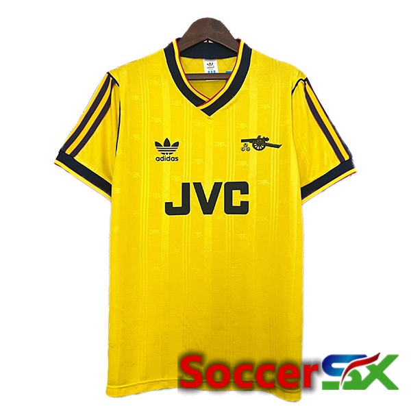 Arsenal Retro Away Soccer Jersey Yellow 1986-1988