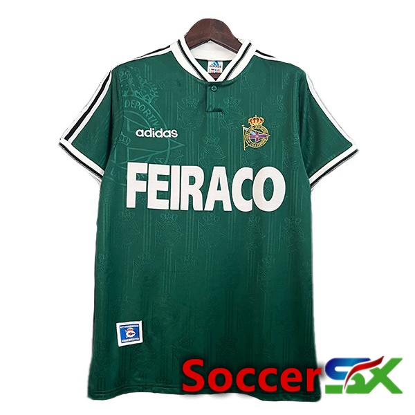 Deportivo Alaves Retro Away Soccer Jersey Green 1999-2000