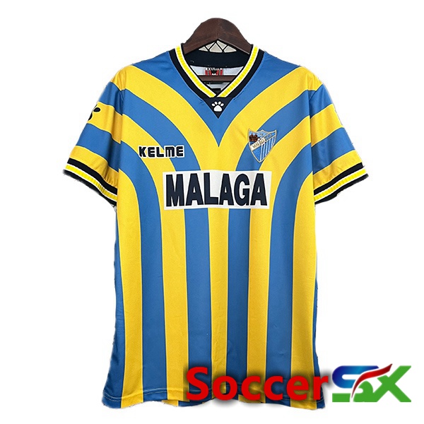 Malaga Retro Away Soccer Jersey Yellow Blue 1997-1998