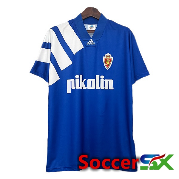 Real Zaragoza Retro Away Soccer Jersey Blue 1992-1993