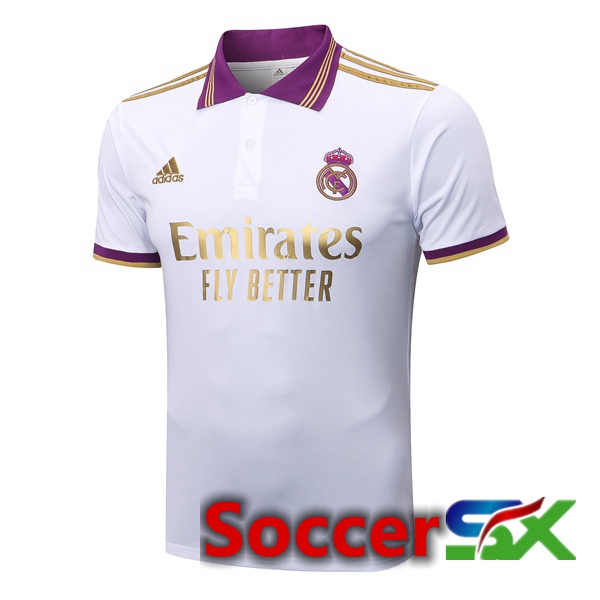 Real Madrid Soccer Polo White 2022/2023