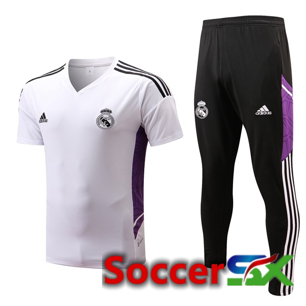 Real Madrid Training T Shirt + Pants White 2022/2023