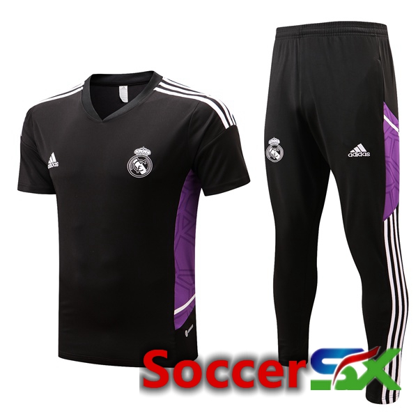 Real Madrid Training T Shirt + Pants Black 2022/2023