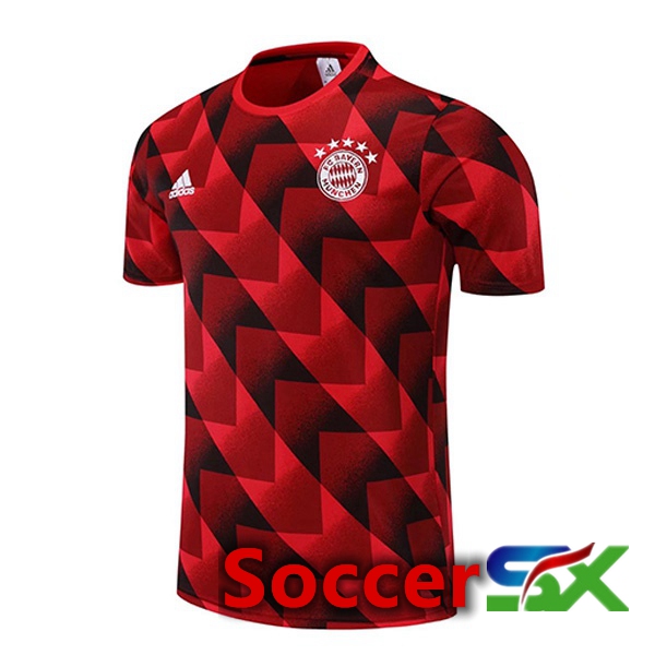 Bayern Munich Training T Shirt Red Black 2022/2023