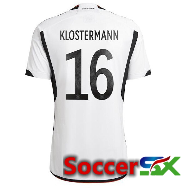 Germany (KLOSTERMANN 16) Home Jersey Black White World Cup 2022