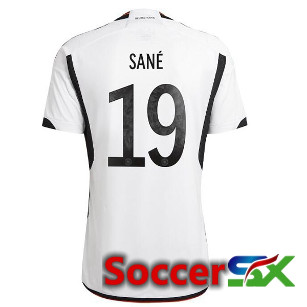 Germany (SAN脡 19) Home Jersey Black White World Cup 2022