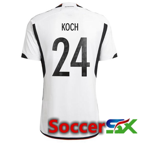 Germany (KOCH 24) Home Jersey Black White World Cup 2022