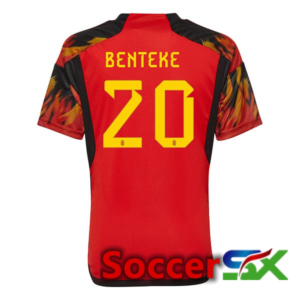 Belgium (BENTEKE 20) Home Jersey Red 2023/2023