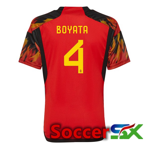 Belgium (BOYATA 4) Home Jersey Red 2023/2023