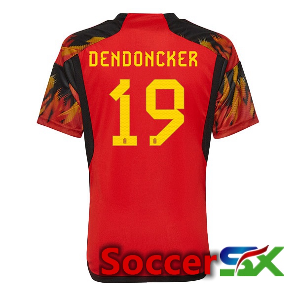 Belgium (DENDONCKER 19) Home Jersey Red 2023/2023