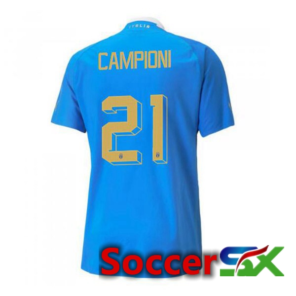 Italy锛圕ampioni 21锛塇ome Jersey Blue 2023/2023