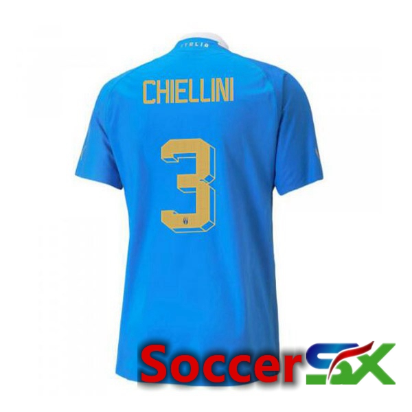 Italy锛圕hiellini 3锛塇ome Jersey Blue 2023/2023