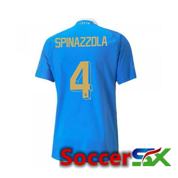 Italy锛圫pinazzola 4锛塇ome Jersey Blue 2023/2023