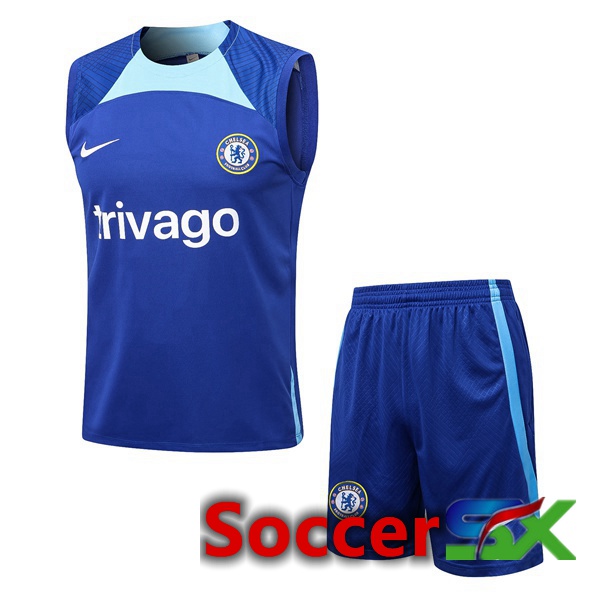 FC Chelsea Soccer Vest + Shorts Blue 2022/2023