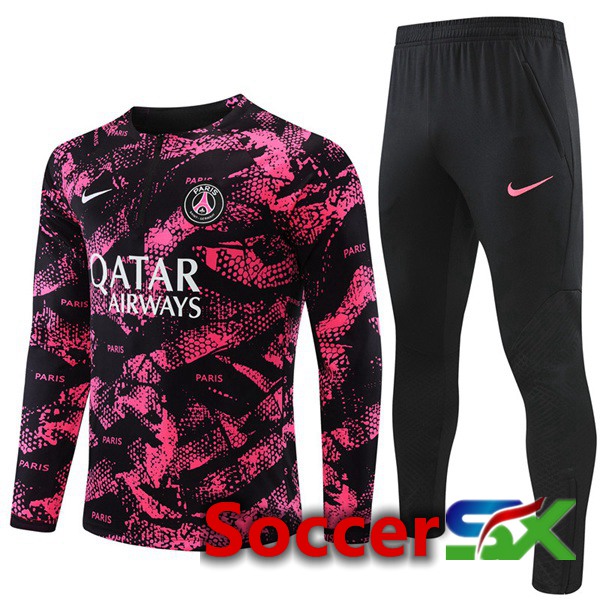 Paris PSG Training Tracksuit Pink Black 2022/2023