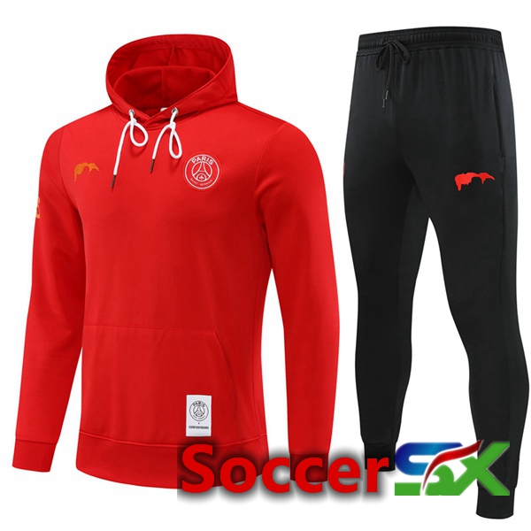 Paris PSG Training Tracksuit Hoodie Red 2022/2023