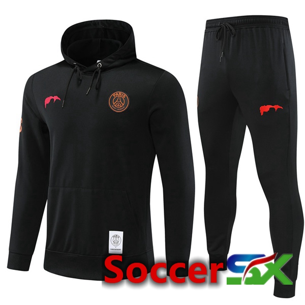 Paris PSG Training Tracksuit Hoodie Black 2022/2023