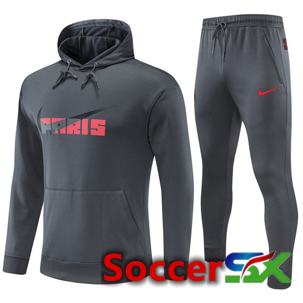 Paris PSG Training Tracksuit Hoodie Grey 2022/2023