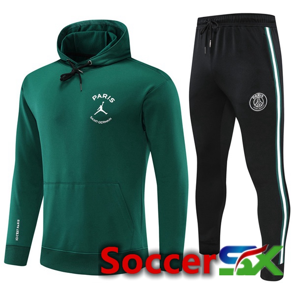 JORDAN Paris PSG Training Tracksuit Hoodie Green 2022/2023