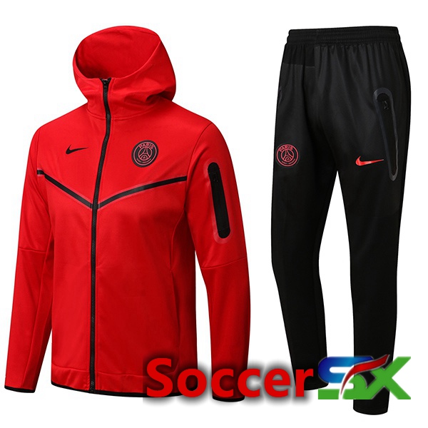 Paris PSG Training Tracksuit Hoodie Red 2022/2023