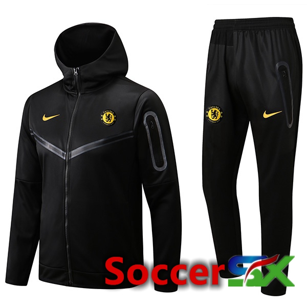 FC Chelsea Training Tracksuit Hoodie Black 2022/2023