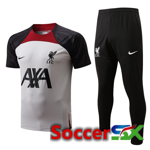 FC Liverpool Training T Shirt + Pants Grey 2022/2023