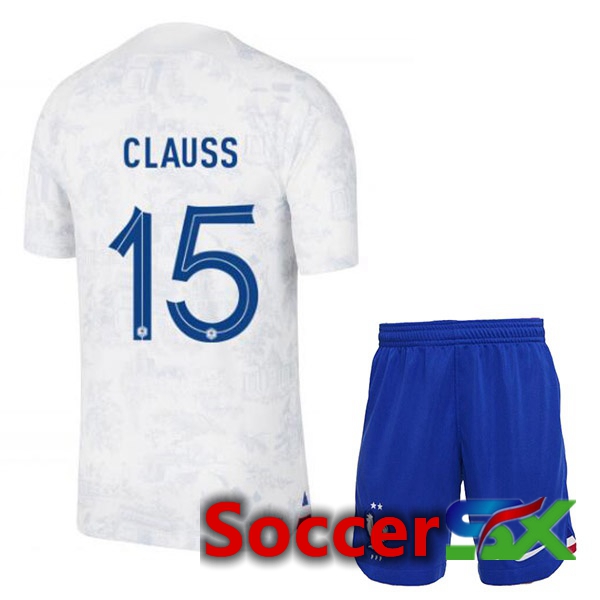 France (CLAUSS 15) Kids Away Jersey White 2023/2023