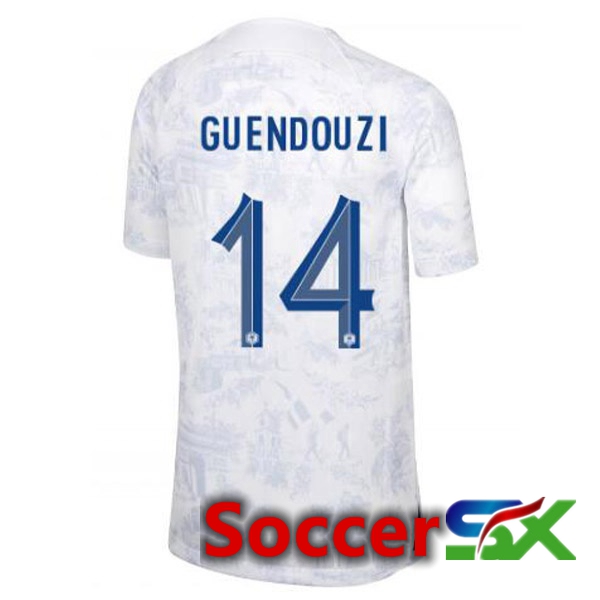 France (GUENDOUZI 14) Away Jersey White 2023/2023