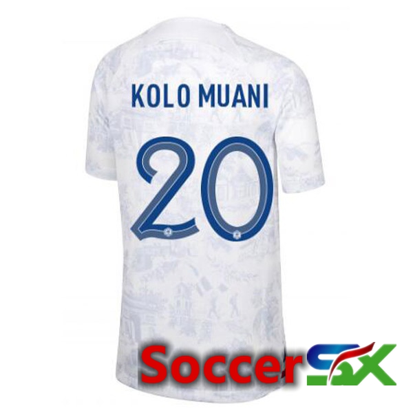 France (KOLO MUANI 20) Away Jersey White 2023/2023