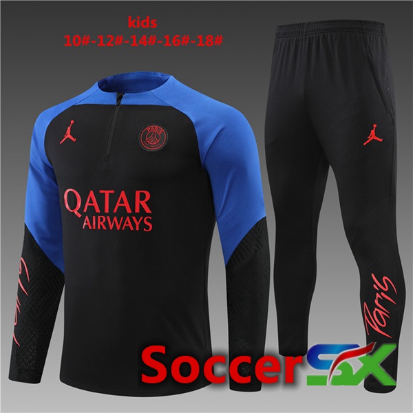 Paris PSG Kids Training Jacket Suit Blue Black 2022/2023