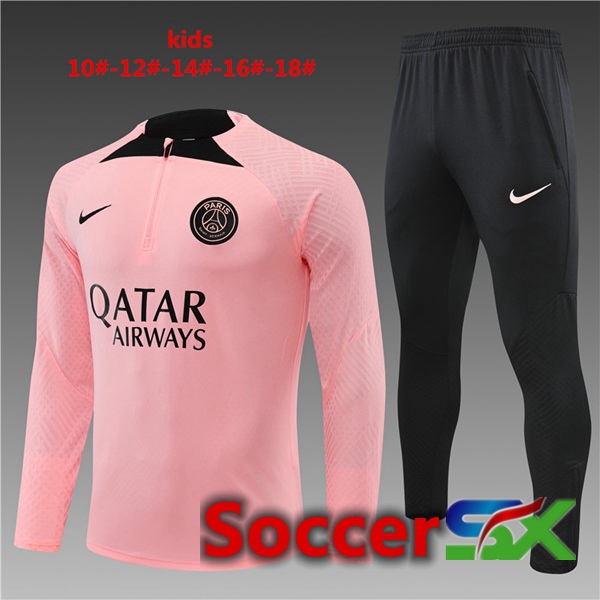 Paris PSG Kids Training Jacket Suit Pink 2022/2023
