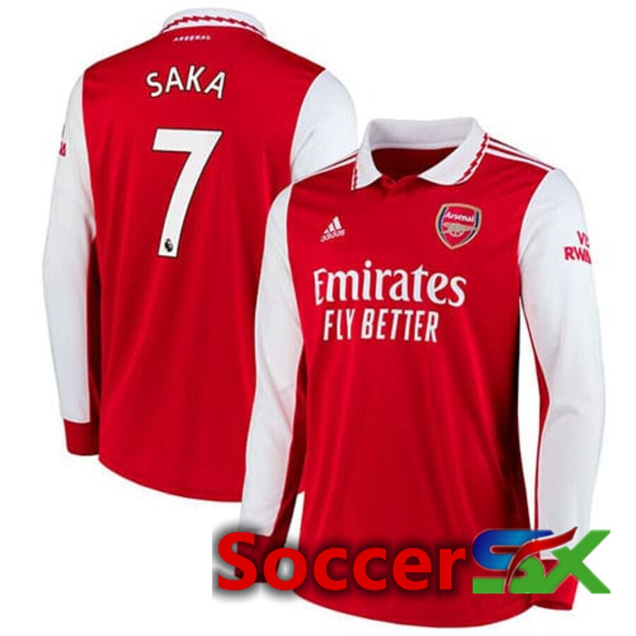 Arsenal (SAKA 7) Home Jersey Long sleeve 2022/2023