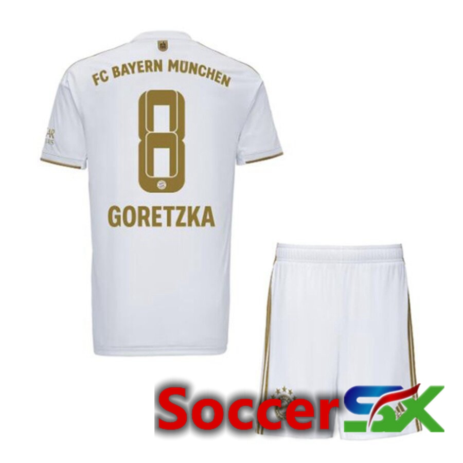 Bayern Munich (GORETZKA 8) Kids Away Jersey 2022/2023