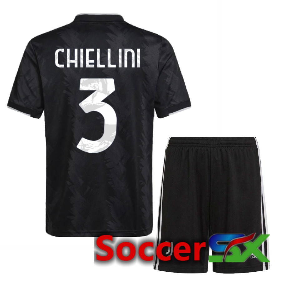 Juventus (Chiellini 3) Kids Away Jersey 2022/2023