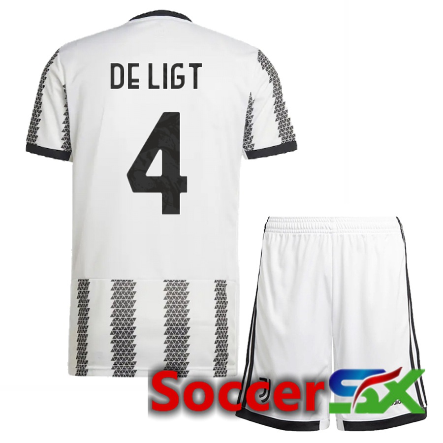 Juventus (De Ligt 4) Kids Home Jersey 2022/2023