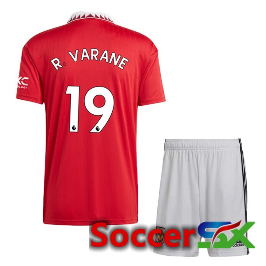 Manchester United (R. VARANE 19) Kids Home Jersey 2022/2023