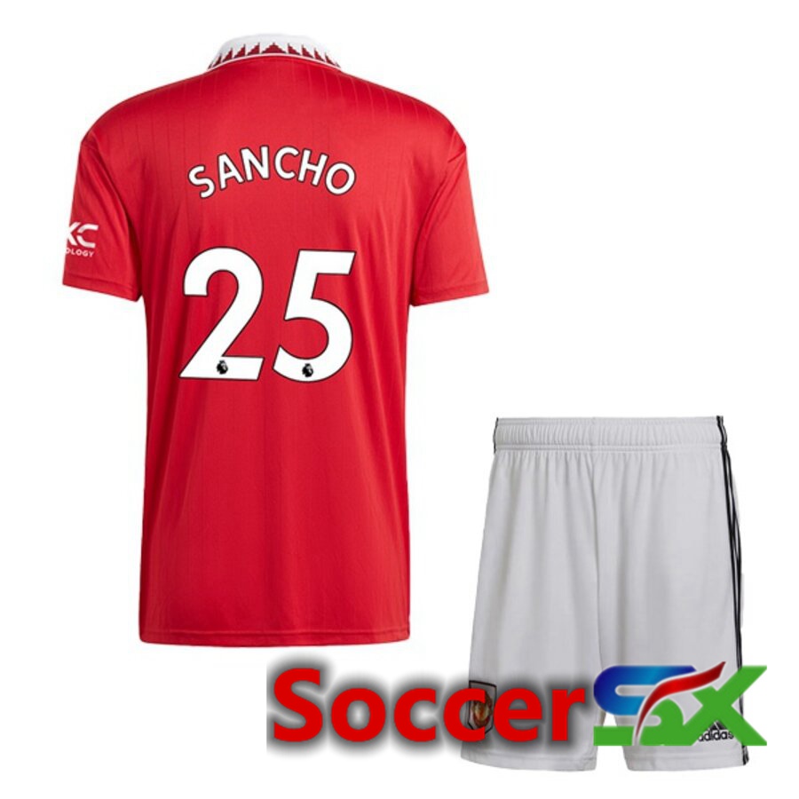 Manchester United (SANCHO 25) Kids Home Jersey 2022/2023