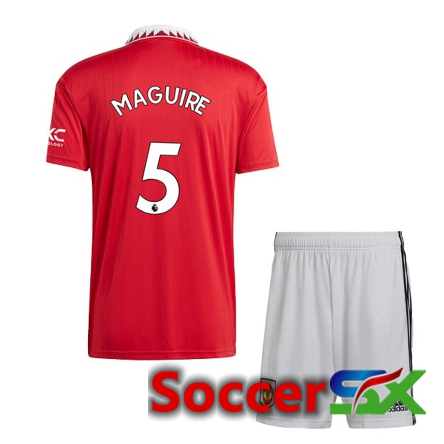 Manchester United (MAGUIRE 5) Kids Home Jersey 2022/2023