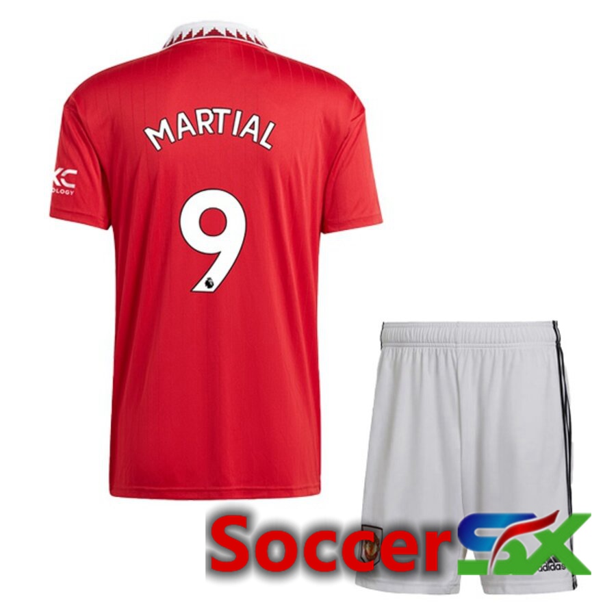 Manchester United (MARTIAL 9) Kids Home Jersey 2022/2023