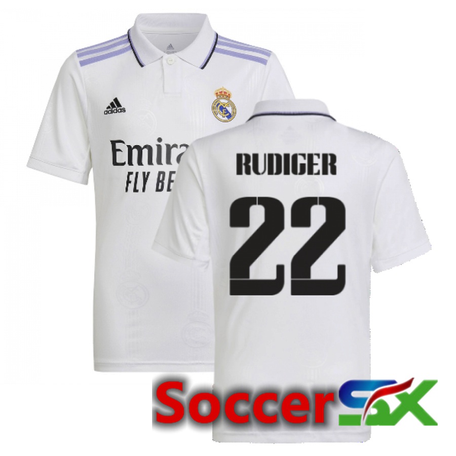 Real Madrid (Rudiger 22) Home Jersey 2022/2023