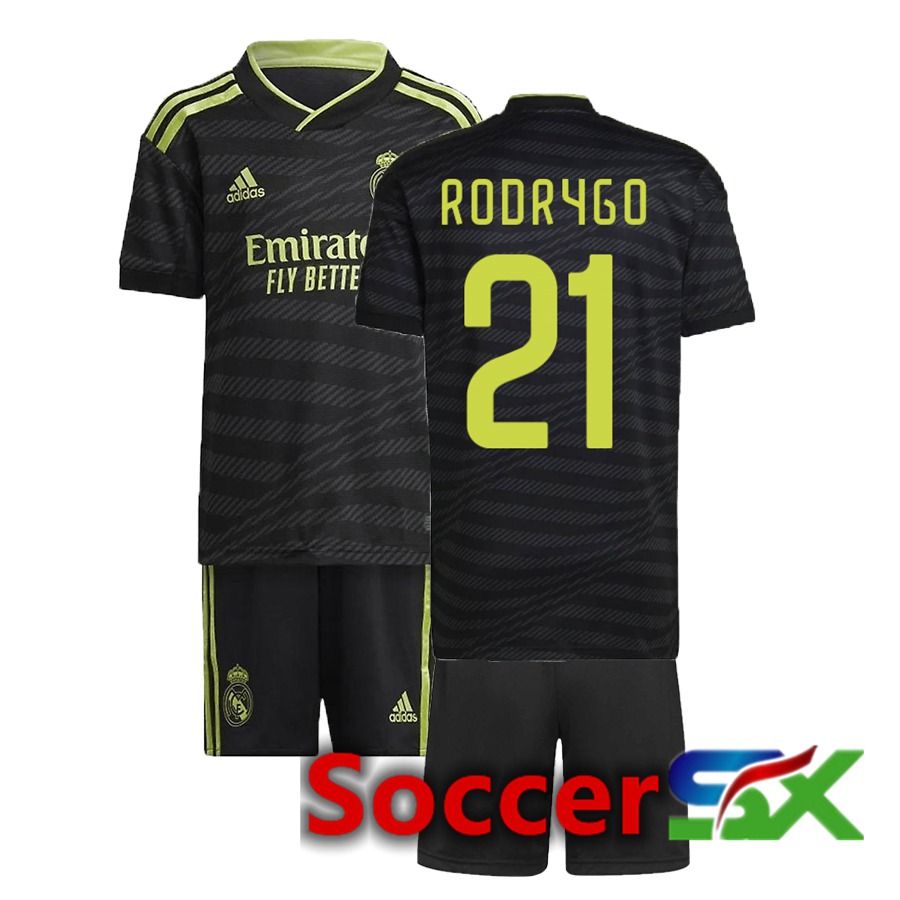 Real Madrid (Rodrygo 21) Kids Third Jersey 2022/2023