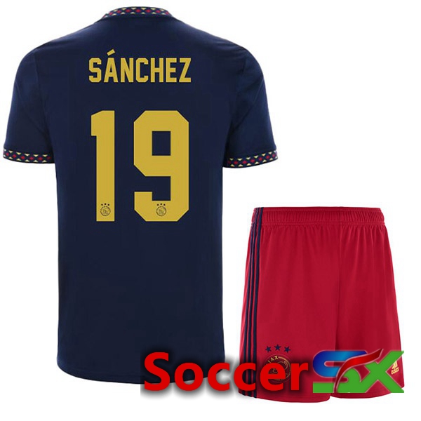 AFC Ajax (Sánchez 19) Kids Away Jersey Black 2022/2023