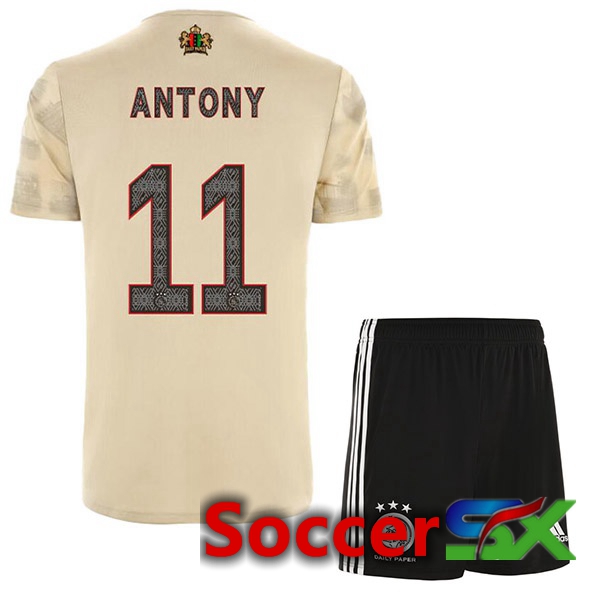 AFC Ajax (Antony 11) Kids Third Jersey Brown 2022/2023
