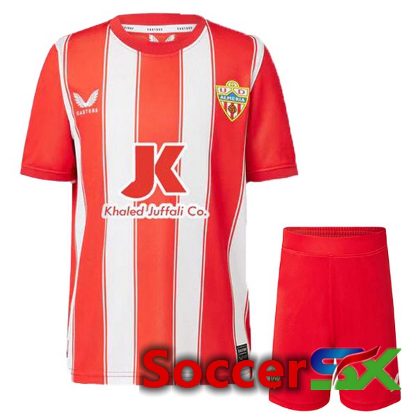 UD Almeria Kids Home Jersey Red White 2022/2023