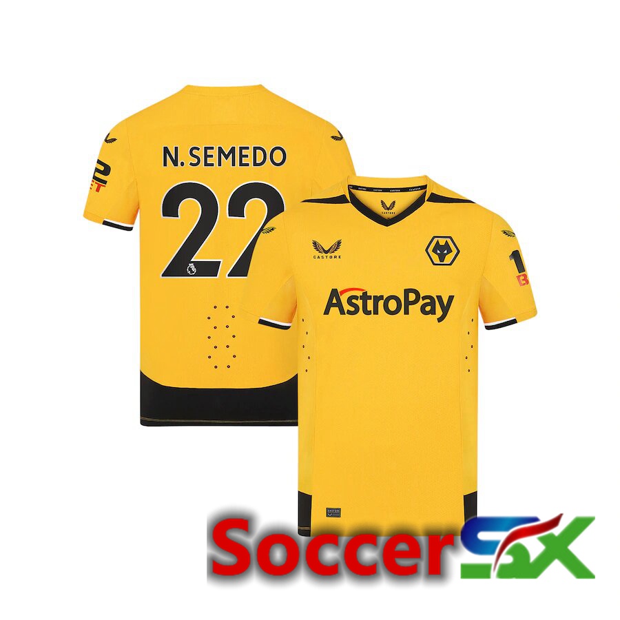 Wolves (N. SEMEDO 22) Home Jersey 2022/2023