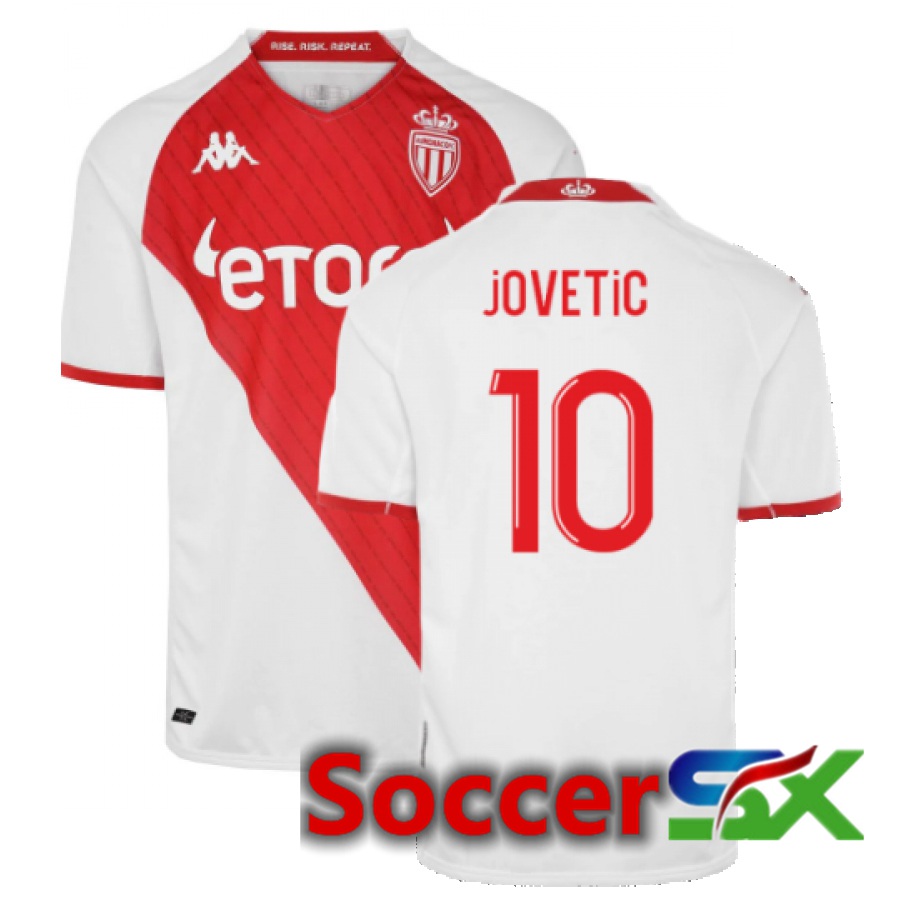 AS Monaco (Jovetic 10) Home Jersey 2022/2023