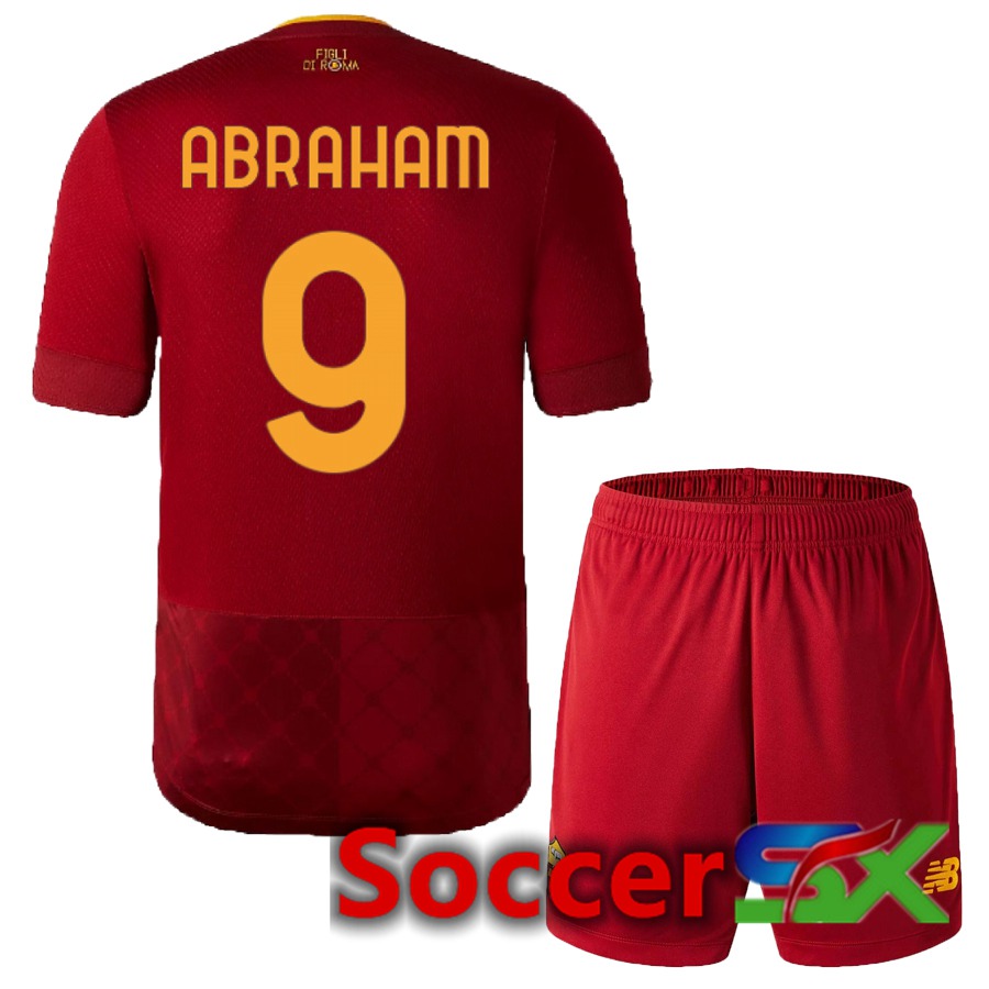 AS Roma (Abraham 9) Kids Home Jersey 2022/2023