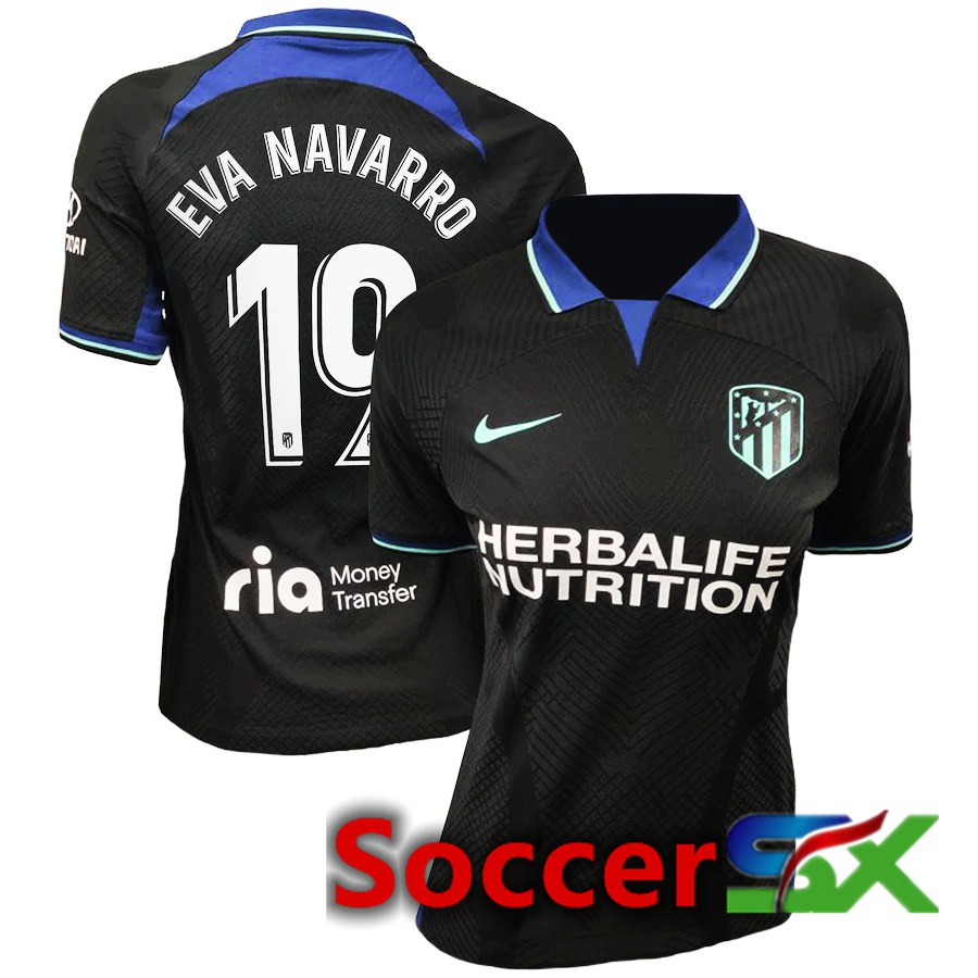 Atletico Madrid (Eva Navarro 19) Womens Away Jersey 2022/2023