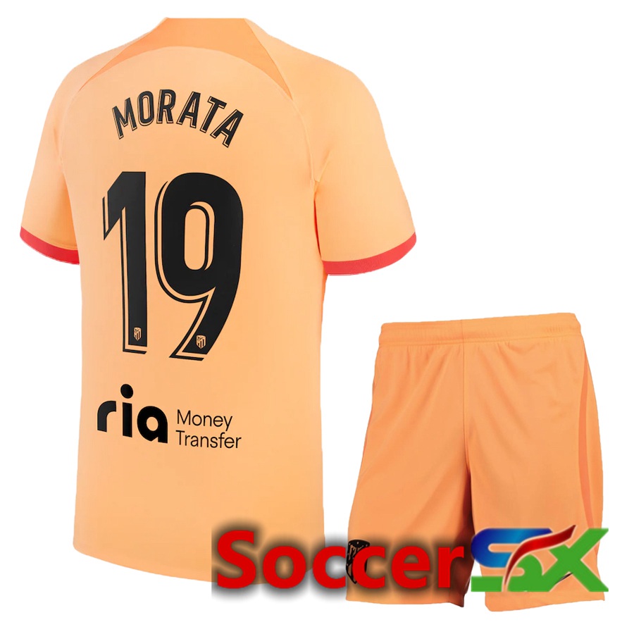 Atletico Madrid (Morata 19) Kids Third Jersey 2022/2023